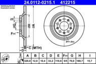 24.0112-0215.1 - Tarcza hamulcowa ATE /tył/ JEEP CHEROKEE 13-