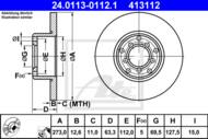 24.0113-0112.1 - Tarcza hamulcowa ATE DB W115 68-77