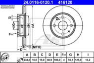 24.0116-0120.1 - Tarcza hamulcowa ATE DAIHATSU SIRION 98-04