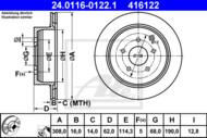 24.0116-0122.1 - Tarcza hamulcowa ATE /tył/ NISSAN MURANO 03-