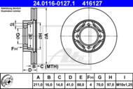 24.0116-0127.1 - Tarcza hamulcowa ATE DAIHATSU CUORE 90-94