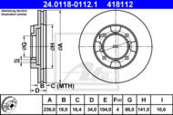 24.0118-0112.1 - Tarcza hamulcowa ATE MITSUBISHI COLT/LANCER 90-92