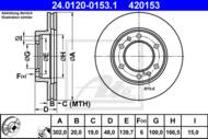 24.0120-0153.1 - Tarcza hamulcowa ATE TOYOTA LAND CRUISER 79-96 /wentylowana/