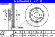 24.0120-0186.1 - Tarcza hamulcowa ATE LADA 110/111 96-