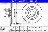 24.0120-0187.1 - Tarcza hamulcowa ATE LADA 110/111 96-