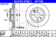 24.0121-0106.1 - Tarcza hamulcowa ATE RENAULT MEGANE 96-02