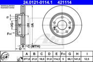 24.0121-0114.1 - Tarcza hamulcowa ATE LAND ROVER FREELANDER 00-07