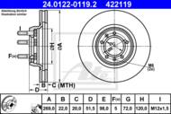 24.0122-0119.2 - Tarcza hamulcowa ATE ALFA ROMEO 75 86-92