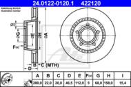 24.0122-0120.1 - Tarcza hamulcowa ATE VAG 100 82-86 /wentylowana/