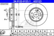 24.0122-0123.1 - Tarcza hamulcowa ATE DB W124 85-97 /wentylowana/