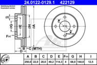 24.0122-0129.1 - Tarcza hamulcowa ATE NISSAN BLUEBIRD 83-91