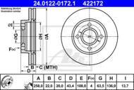 24.0122-0172.1 - Tarcza hamulcowa ATE FORD FOCUS 98-04