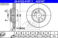 24.0122-0197.1 - Tarcza hamulcowa ATE FIAT STILO 01-