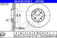 24.0123-0102.1 - Tarcza hamulcowa ATE HONDA ACCORD 90-98