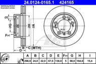 24.0124-0165.1 - Tarcza hamulcowa ATE PORSCHE BOXSTER 96-04