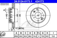 24.0124-0173.1 - Tarcza hamulcowa ATE KIA CLARUS 96-99