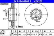 24.0124-0262.2 - Tarcza hamulcowa ATE /tył/ BMW 5 G30 16-