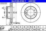 24.0125-0192.1 - Tarcza hamulcowa ATE TOYOTA HILUX 05-