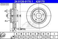 24.0126-0170.1 - Tarcza hamulcowa ATE JEEP COMPASS 06-