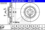 24.0128-0119.1 - Tarcza hamulcowa ATE ALFA ROMEO 156 3.2GTA 02-05