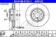 24.0128-0123.1 - Tarcza hamulcowa ATE VOLVO S60 00- /S80 98-