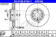 24.0128-0164.1 - Tarcza hamulcowa ATE OPEL VECTRA C 02-