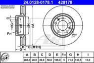 24.0128-0178.1 - Tarcza hamulcowa ATE PSA XM 97-00 3.0 V6