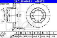 24.0128-0202.1 - Tarcza hamulcowa ATE /tył/ VAG CRAFTER 06-