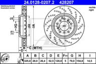 24.0128-0207.2 - Tarcza hamulcowa ATE /przód P/ BMW 3 E46 M3 00-06