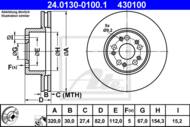 24.0130-0100.1 - Tarcza hamulcowa ATE DB W140 S-KLASA 91-98