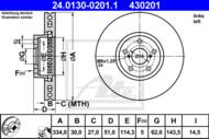 24.0130-0201.1 - Tarcza hamulcowa ATE /przód L/ LEXUS GS 05-