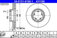 24.0131-0100.1 - Tarcza hamulcowa ATE /przód/ FORD TRANSIT 13-