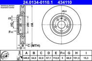 24.0134-0110.1 - Tarcza hamulcowa ATE VAG A4 15-