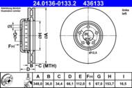 24.0136-0133.2 - Tarcza hamulcowa ATE /przód L/ BMW 7 G11,G12 15-