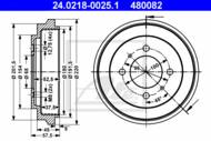 24.0218-0025.1 - Bęben hamulcowy ATE NISSAN ALMERA 95-00