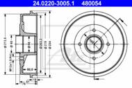24.0220-3005.1 - Bęben hamulcowy ATE RENAULT RAPID 85-98