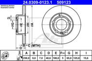 24.0309-0123.1 - Tarcza hamulcowa ATE /tył/ POWER DISC /nacinan VAG OCTAVIA 96-