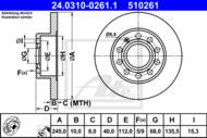 24.0310-0261.1 - Tarcza hamulcowa ATE /tył/ POWER DISC /nacinan VAG A4 00-08