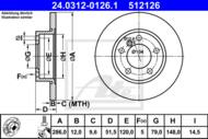 24.0312-0126.1 - Tarcza hamulcowa ATE POWER DISC /nacinana/ BMW 3 E36 91-00