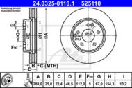 24.0325-0110.1 - Tarcza hamulcowa ATE POWER DISC /nacinana/ DB W210 E-KLASA 95-02