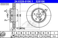 24.0328-0106.1 - Tarcza hamulcowa ATE POWER DISC /nacinana/ DB W210 E-KLASA 95-02