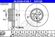 24.0330-0109.1 - Tarcza hamulcowa ATE POWER DISC /nacinana/ BMW X5 E53 00-07