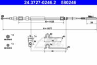 24.3727-0246.2 - Linka hamulca ręcznego ATE /P/ BMW 5 E39 96-03