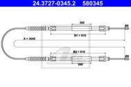 24.3727-0345.2 - Linka hamulca ręcznego ATE FIAT DUCATO 94-99