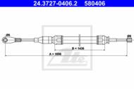 24.3727-0406.2 - Linka hamulca ręcznego ATE DB W115 73-