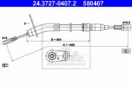 24.3727-0407.2 - Linka hamulca ręcznego ATE /tył/ DB W115 73-