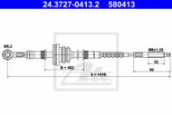 24.3727-0413.2 - Linka hamulca ręcznego ATE DB MB 100D 87-96