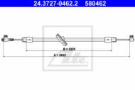 24.3727-0462.2 - Linka hamulca ręcznego ATE /przód/ DB W140 91-98