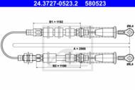 24.3727-0523.2 - Linka hamulca ręcznego ATE FIAT CINQUECENTO 92-97