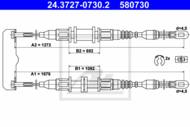 24.3727-0730.2 - Linka hamulca ręcznego ATE OPEL KADETT E 87-91